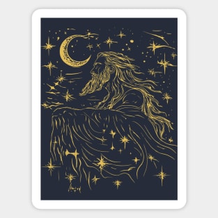 Celestial Zeus Over the Stars – Mythical God of the Heavens Magnet